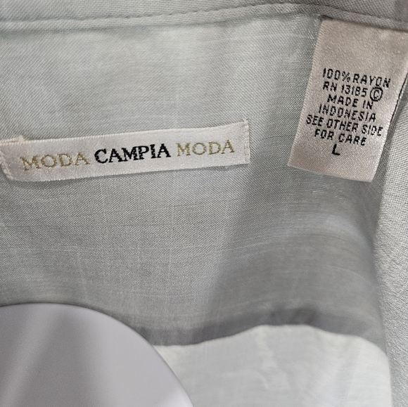 Moda Campia Moda Hawaiian button down shirt large - Picture 6 of 6